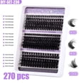 thumbnail image 2 of GivAngel Lash Extension Kit DIY 270 pcs Lash Clusters Eyelash Extension Kit, 9-16mm 60D 80D 100D Individual Lashes Kit with Lash Bond and Seal, Lash Tweezers for Self Use (60D 80D&100D, Kit), 2 of 7