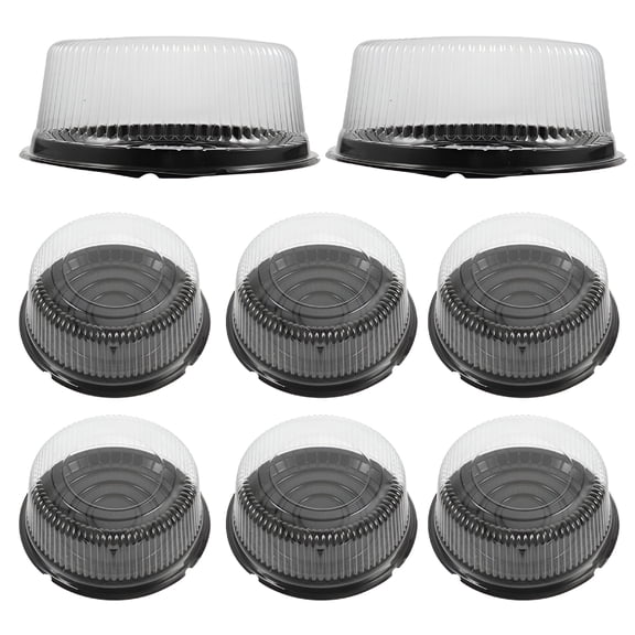 ACDANC 10 Pcs Cake Box Reusable Plastic Boxes Cheesecake Transporter Holder Clear Container Carrier With Lids