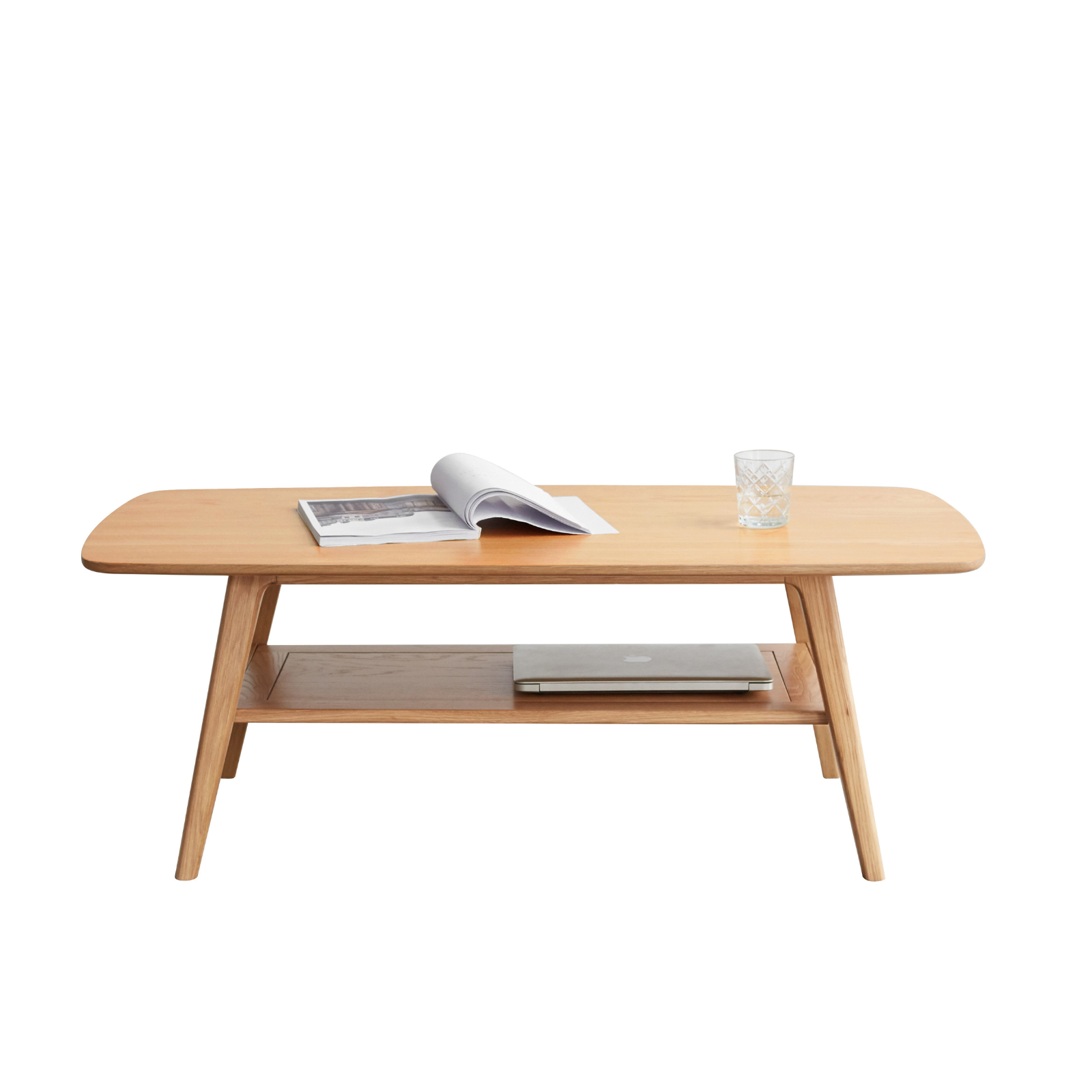 Marsrizon 100 Solid Oak Wood Coffee Table 2Tier Modern Coffee Table