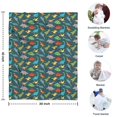 thumbnail image 4 of DarkGreen Dinosaurs Birds Pattern Blanket,Comfortable Soft Flannel Throw Blanket,All Season,Warm Lightweight Blankets for Sofa Bed Couch Living Room Chair,30"x40", 4 of 4