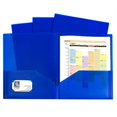thumbnail image 1 of C-Line Products CLI32955 Two-Pocket Heavyweight Poly Portfolio Folder - Blue, 1 of 3