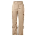 thumbnail image 5 of Yubnlvae Cargo Pants Womens Retro Cargo Pants With Pockets Outdoor Casual Ripstop Camo Construction Multiple Pocket Work Pants Women's Pants Khaki, 5 of 6