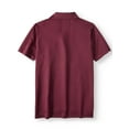 thumbnail image 4 of Wonder Nation Boys School Uniform Short Sleeve Performance Polo Shirt, 2-Pack Value Bundle, Sizes 4-18 & Husky, 4 of 5