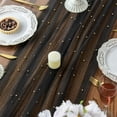 thumbnail image 4 of Sm:)e 6PCS Pearl Black Gauze Table Runner 120 Inch 10FT, Table Decor for Wedding Anniversary Birthday Outdoor Home Party Table, 4 of 7