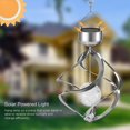 thumbnail image 3 of Carillón de viento solar al aire libre interior, luz LED solar colgante de carillón de viento, colorido decorativo móvil impermeable carillón de viento espiral lámpara giratoria para el hogar, patio,, 3 of 5
