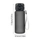 thumbnail image 3 of Botella de agua deportiva a prueba de fugas con asa, taza espacial para gimnasio, fitness, yoga, ejercicio, botella de agua deportiva de plástico., 3 of 6