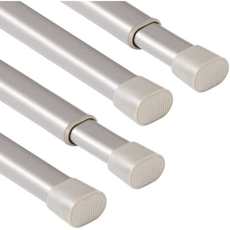 4 Pack Spring Tension Curtain Rods 36 60 Inch Lightweight Tensions Securely In Place Easy To Use Install For Kitchen Bathroom Wardrobe Durable Sy Nickel Canada Spring Tension Curtain Rods 36 60 Inch, How Do You Adjust Tension Curtain Rods