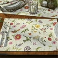 thumbnail image 2 of Table Place Mats Floral 100% Cotton 13" x 19" - 1 set of 4 Placemats, 2 of 2
