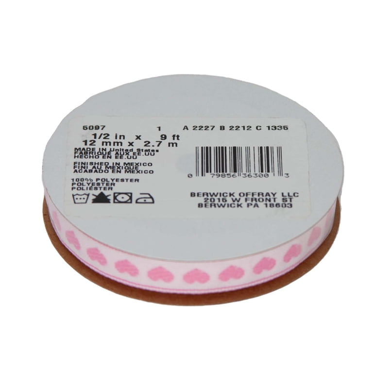 Nastro In Tulle Offray Craft Ribbon, Bobina 15,2 Cm X 22,9 M, Colore Rosa