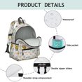 thumbnail image 4 of Sunflower and Bucket White Pattern Backpack for School, Cute School Bag with Adjustable Shoulder Straps and Padded Back, 13.4"x11"x4.7", 4 of 5