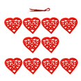 thumbnail image 3 of 10x Adornos Colgantes de Adornos Artesanales perfecl Heart Shape con Florales 80x80x3 mm rojo, 3 of 8
