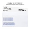 thumbnail image 3 of #9 Double Window Security Envelopes, HERKKA No.9 Double Window Business Envelopes Designed for Quickbooks Invoices and Business Statements - Number 9, 3 of 7