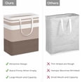thumbnail image 3 of 2-Pack Large Laundry Basket, Waterproof, Freestanding Laundry Hamper, Collapsible Tall Clothes Hamper with Extended Handles for Clothes Toys in the Dorm and Family (Brown, 100L), 3 of 6