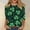 Shirts-349Green, variant on Summer Tops for Women White Background Graphic Tees 3/4 Sleeve Blouses Green Gold Glitter Effect Scattered Shamrock Tops