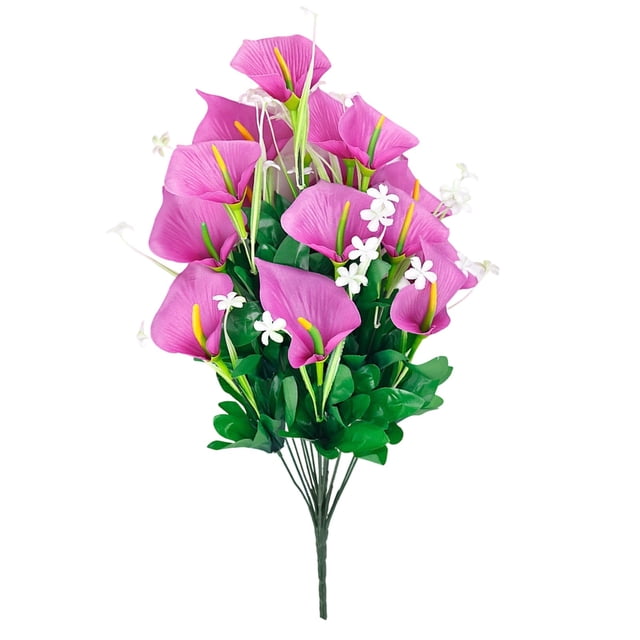 Flores artificiales de seda para decoración del hogar, oficina, arreglos de mesa para bodas, nenúfares artificiales realistas con centros de mesa florales flexibles y realistas para