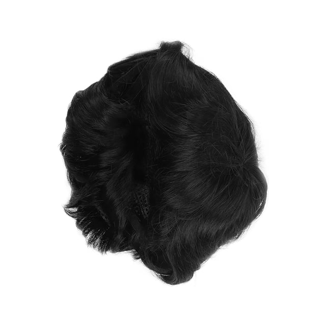 Short , Smoothing Full Hairstyle Short Black Hair Breathability Natural Real For Daily Use For Parties For Men