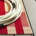 thumbnail image 3 of SAFAVIEH Courtyard Benjamin Plaid Indoor/Outdoor Runner Rug, Red/Bone, 2'3" x 8', 3 of 13