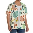 thumbnail image 4 of JUNZAN Mens Casual Button Down Shirts Short Sleeve Racket and Tennis Ball Print Shirt-Medium, 4 of 7