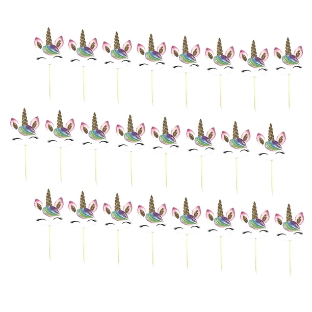 Cupcake Toppers para Decoración de Torta de Cumpleaños de Niños de Bricolaje Pelo
