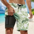 thumbnail image 3 of CONZONE Men'S Swim Trunks With Stretch Liner Hawaiian Graphic Board Shorts for Men Elastic Waist Drawstring Lightweight Quick Dry Summer Beach Swim Shorts, 3 of 4
