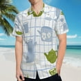 thumbnail image 5 of High Quality Hawaiian Shirts for Men Short Sleeve Aloha Beach Shirt Floral Summer Casual Button Down Shirts Blouses HA63F6, 5 of 7