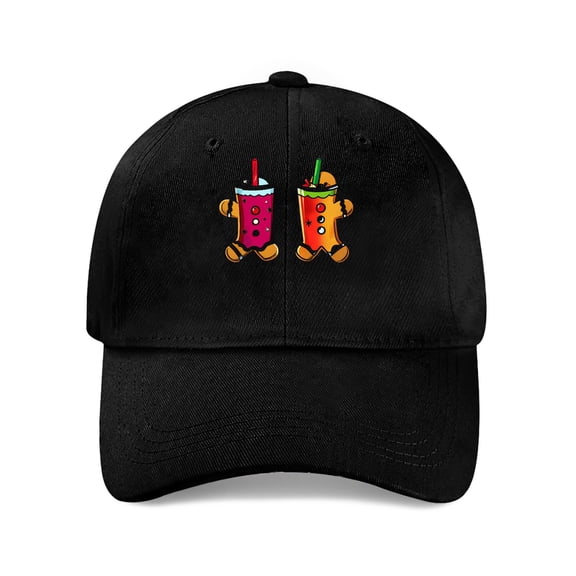 LNFAUEAPRINT Gingerbread Holiday Drink Baseball Cap, Cotton Twill Dad Hat