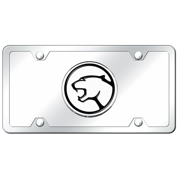 Mercury Cougar Logo License Plate Kit (Chrome on Mirrored)