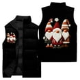 thumbnail image 3 of Ladies' Casual Fashion Sleeveless Christmas Printed Cotton Vest Jacket, Black, Size L, 3 of 4