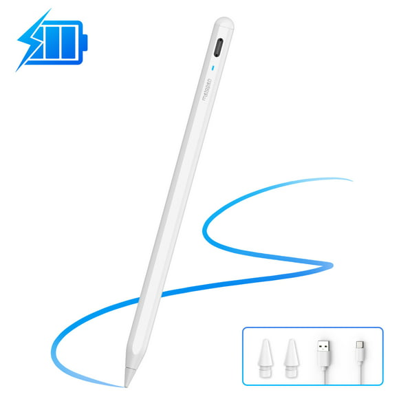 Metapen iPad Stylus Pen, Faster Charge Apple Pens with Tilt Functionality for iPad 10/9/8/7/6th Gen, Smooth Drawing