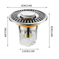 thumbnail image 3 of Aparatos de cocina, Accesorios de cocina, Utensilios de cocina, Utensilios de cocina Tapón antifugas para lavabo Núcleo de rebote Tapón antifugas para lavabo Accesorio tipo prensa para lavabo Disposit, 3 of 6