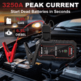 thumbnail image 2 of NEXPOW 3250A Car Jump Starter, 12V Battery Jump Box for 9.0L Gas/6.5L Diesel Engines, 20000mAh Battery Booster Pack Power Bank with LED Light, 2 of 10