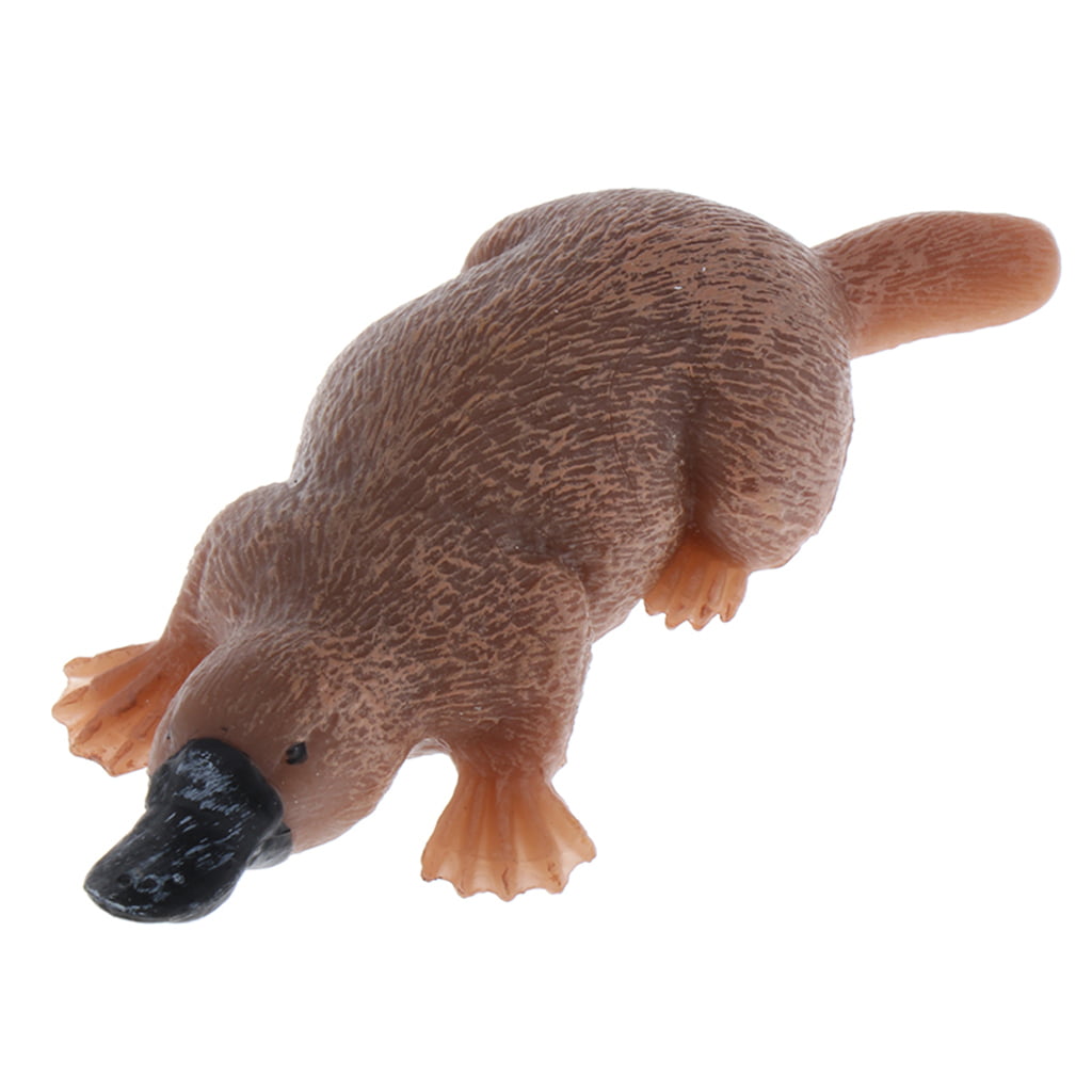 Simulation Platypus Animal Model Toy Figurines Playset Kids Creative Gift 
