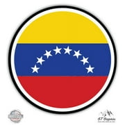 Venezuela Flag - 3" Vinyl Sticker - For Car Laptop I-Pad Phone Helmet Hard Hat - Waterproof Decal