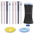 thumbnail image 5 of Clearance Under $3.4! 1 Set of 8 Erasable Rolling Ball Pens with Cute Bear Design, 20 Refills & 2 Erasers, 0.5mm Fine Point Retractable Pens, Smooth Writing Refillable Kit, 5 of 8