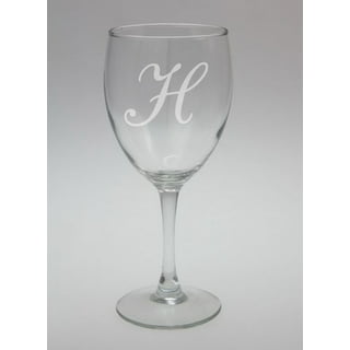 Engraved wine glass – 2 initials