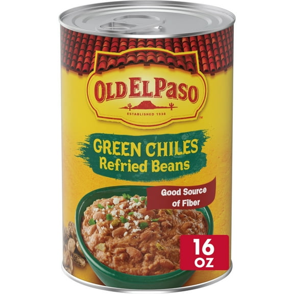 Old El Paso Green Chiles Refried Beans, 16 oz.