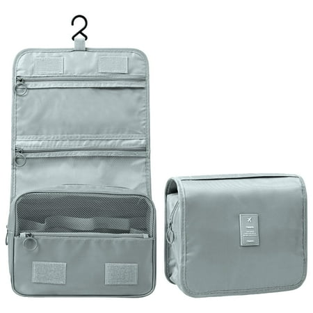 Leodye 1PCS Large Hanging Toiletry Bag Cosmetic Makeup Travel Organizer with Sturdy Hook for Men and Women Business Trip -9.45x9.45x3.94in