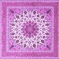 thumbnail image 1 of Ahgly Company Indoor Square Medallion Purple Traditional Area Rugs, 5' Square, 1 of 4