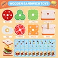 thumbnail image 6 of Wooden Sandwich Stacking Toys, Montessori Toys for Toddlers Kitchen Play Food Educational Preschool Learning Toys Christmas Birthday Gift Kids Toys for Boys Girls 3 4 5 Years Old, 6 of 7