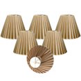 thumbnail image 1 of Royal Designs  Antique Gold Organza Empire Chandelier Lamp Shade, 3" x 6" x 4.5", Clip On-Set of 6, 1 of 6