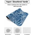thumbnail image 2 of Navy Blue Coral Dish Drying Mat for Kitchen Counter, Super Absorbent Quick Dry Coffee Bar Mat Pad Thin Diatomaceous Sink Mat Non Slip Dish Drainer Mat 16x18 Summer Beach Sea Abstract Geometric White, 2 of 6