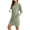 Green, variant on Womens Spring Dresses Fitted Wrap Slim Bodycon Long Sleeve Crew Neck Midi Womens Casual Dresses