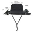 thumbnail image 2 of HBASD Wide Brim Solar Fan Outdoor Fishing Hat for Men, USB & Solar Powered Fan Hat with 2 Solar Fans, 360°UV Protection Sun Hat (A), 2 of 10