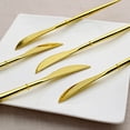thumbnail image 1 of BalsaCircle 24 Metallic Gold 8" Plastic Knives Disposable Cutlery Wedding Party Tableware Birthday Catering, 1 of 8