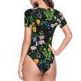 thumbnail image 4 of Naloa Chamomile Women's Short-Sleeved Onesie, One-Piece Swimsuit for Parties, dates, clubs - Medium, 4 of 9
