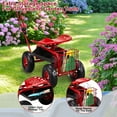 thumbnail image 6 of UBesGoo 35-Inch Rolling Garden Cart, 360° Swivel Seat with Tool Tray & Storage Basket, Red, 6 of 11