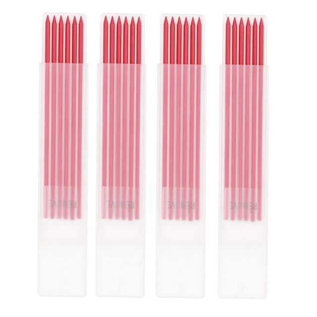 SUTENGDA 24 Pcs Recharge de Graphite Rouge 2,8 mm - Recharge de Crayon de Charpentier Longue Durée pour le Travail du Bois et la Menuiserie Plomb Rouge Durable de Haute Qualité pour Usage Professionnel