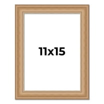 11x15 Frame Charleston Honey Brown Solid Wood Picture Frame Width 1.75 Inches | Interior Depth 0.5