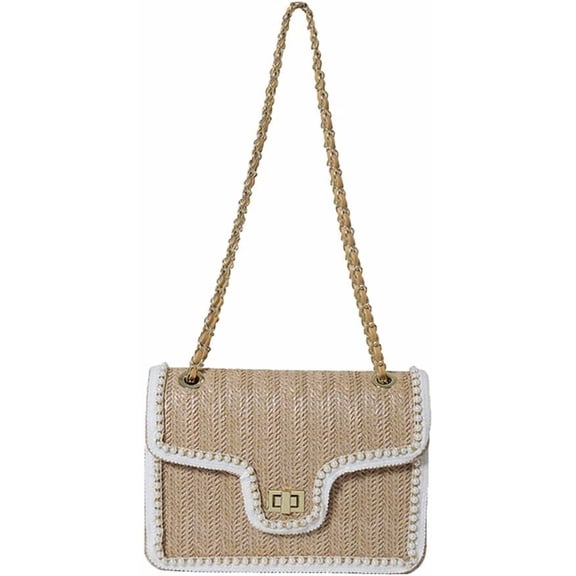 CAILDANL Straw Crossbody Bags for Women Summer Shoulder Satchel Purses Beach Clutch Handbags for Vacation
