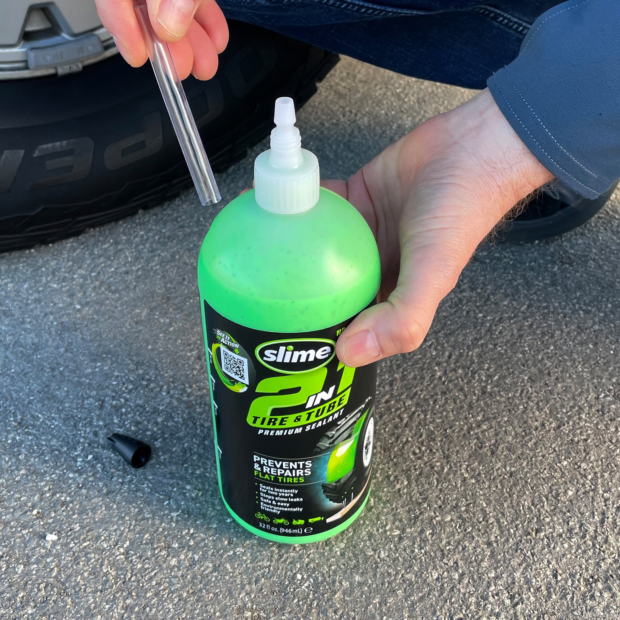 Slime 2-in-1 Tire and Tube Sealant, 1 Gallon, 10195 